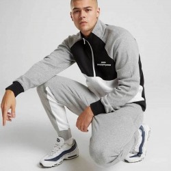 Custom Made Fleece Zipper Tracksuit with Blocks Details